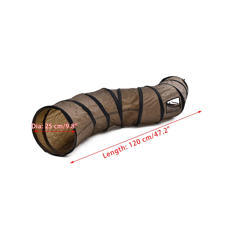 Новый &quotS&quot Забавный туннель для домашних животных кошка игра коричневый