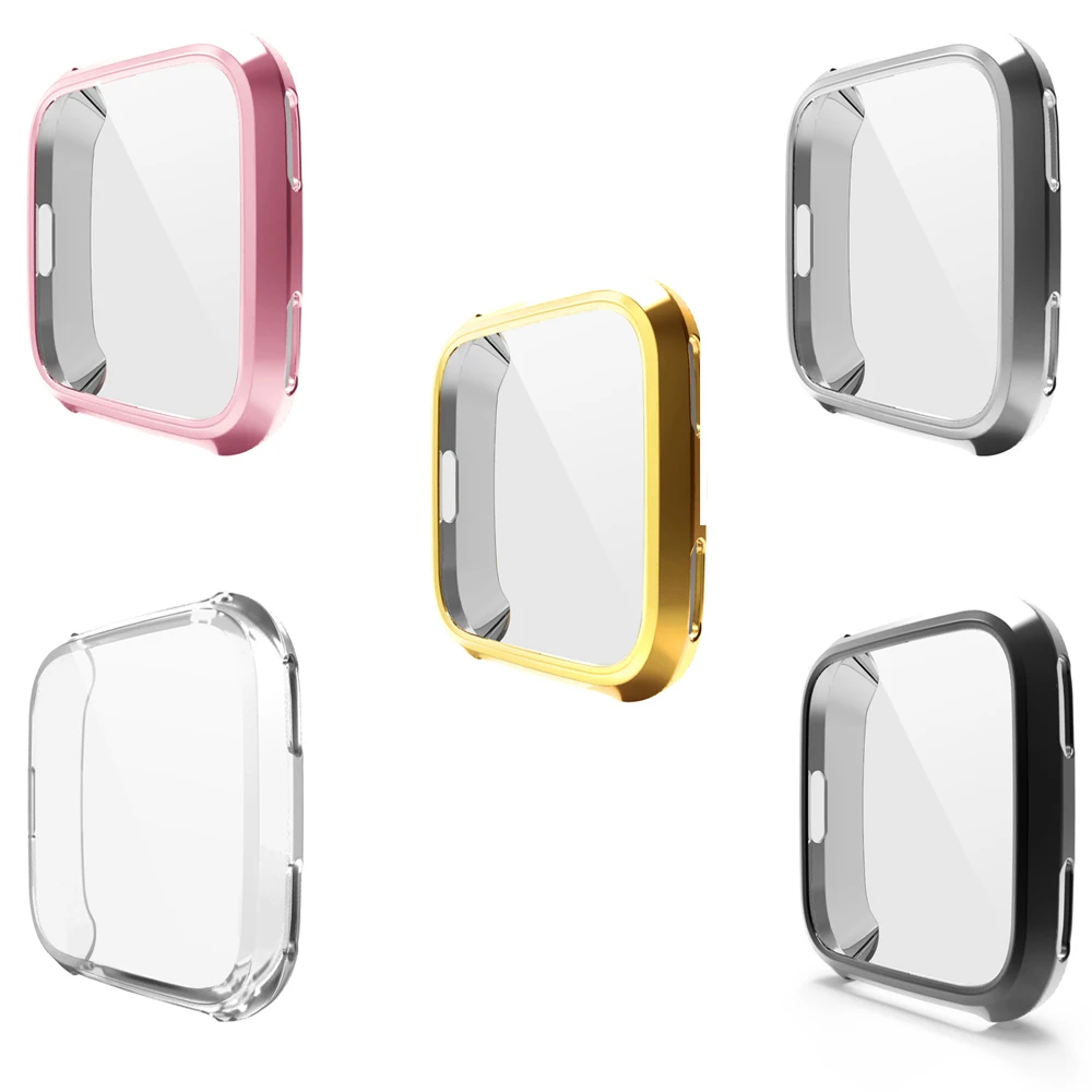 Новый 360 градусов защитный чехол для Fit bit Versa Band покрытие Coque Bit аксессуары часов