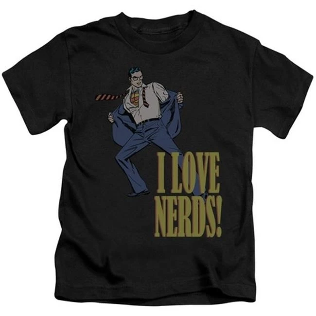 Trevco Dc I Love Nerds футболка с коротким рукавом для подростков 18 1 черный маленький 4| |