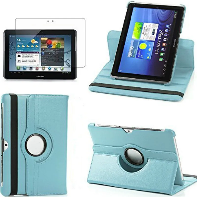 Чехол для Samsung Galaxy Tab 2 10 1 P5100 P5110 P7500 P7510 вращающийся на 360 градусов умный чехол из