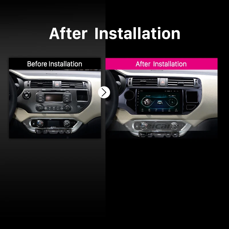 Автомобильный мультимедийный плеер Seicane 2Din Android 8 1 GPS для KIA Rio 2012 2013 2014 2015 с левым