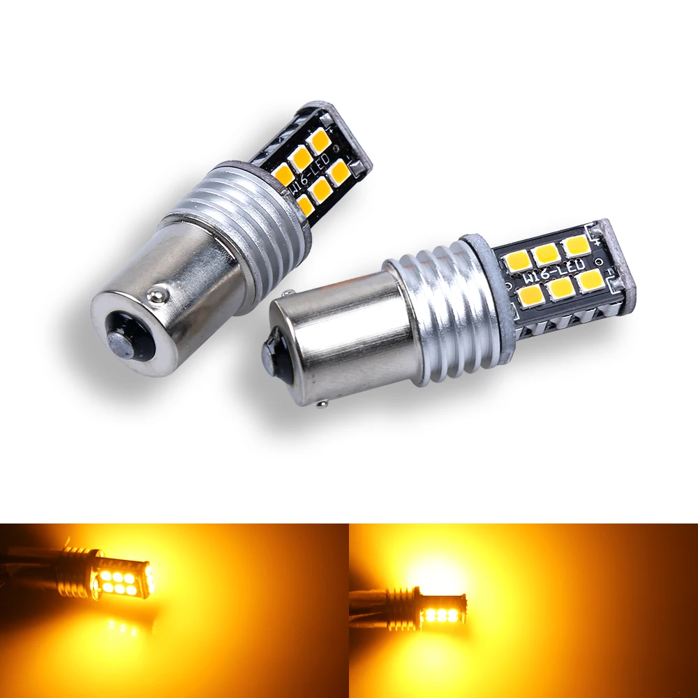 2 шт. BAU15S PY21W BA15S 1156 S25 светодиодный 2835 15SMD лампы для автомобиля поворотники DRL огни