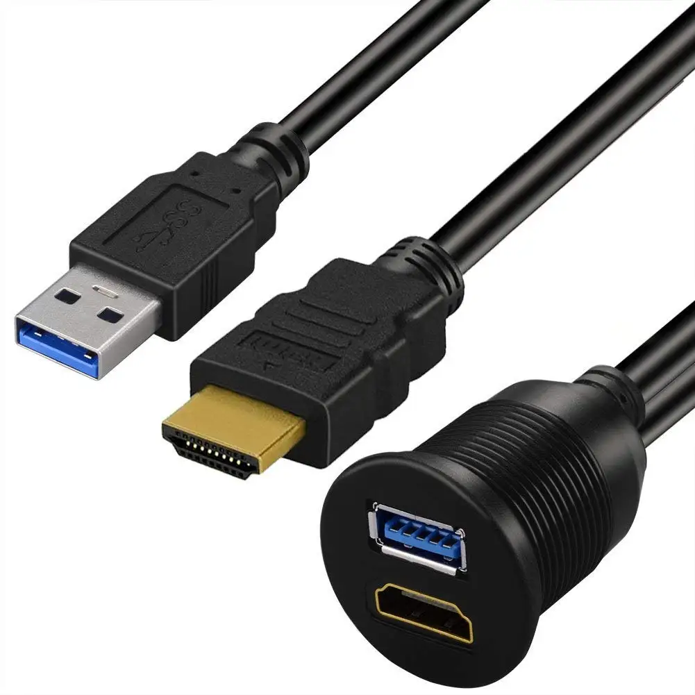 USB 3 0 и HDMI к + USB3.0 AUX расширение приборной панели водонепроницаемый автомобильный