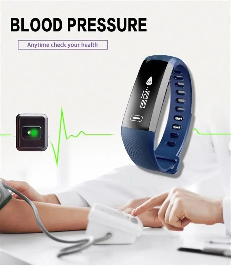CURREN смарт-браслет Heartrate кровяное давление кислородный оксиметр спортивный