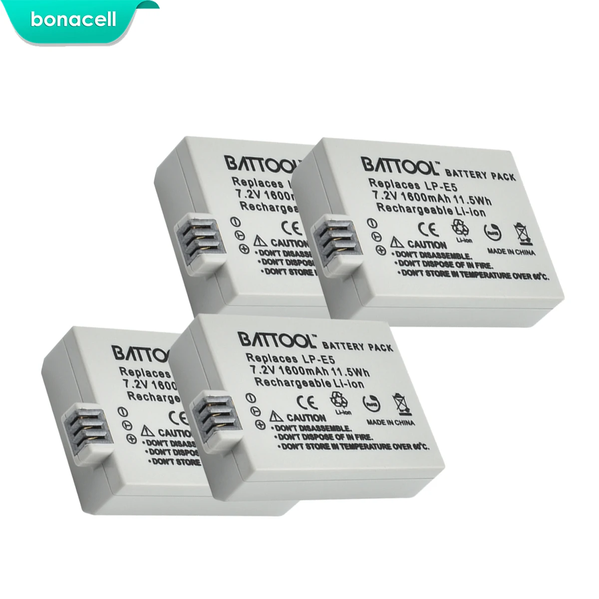 Bonacell 7 2 V 1600 мА/ч LP-E5 LPE5 LP E5 Камера Батарея для цифровой однообъективной зеркальной