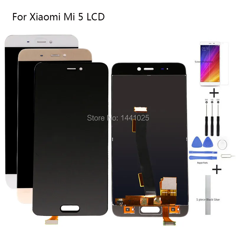 Сменный сенсорный ЖК экран для Xiaomi Mi 5 15 дюйма черный белый золотой с