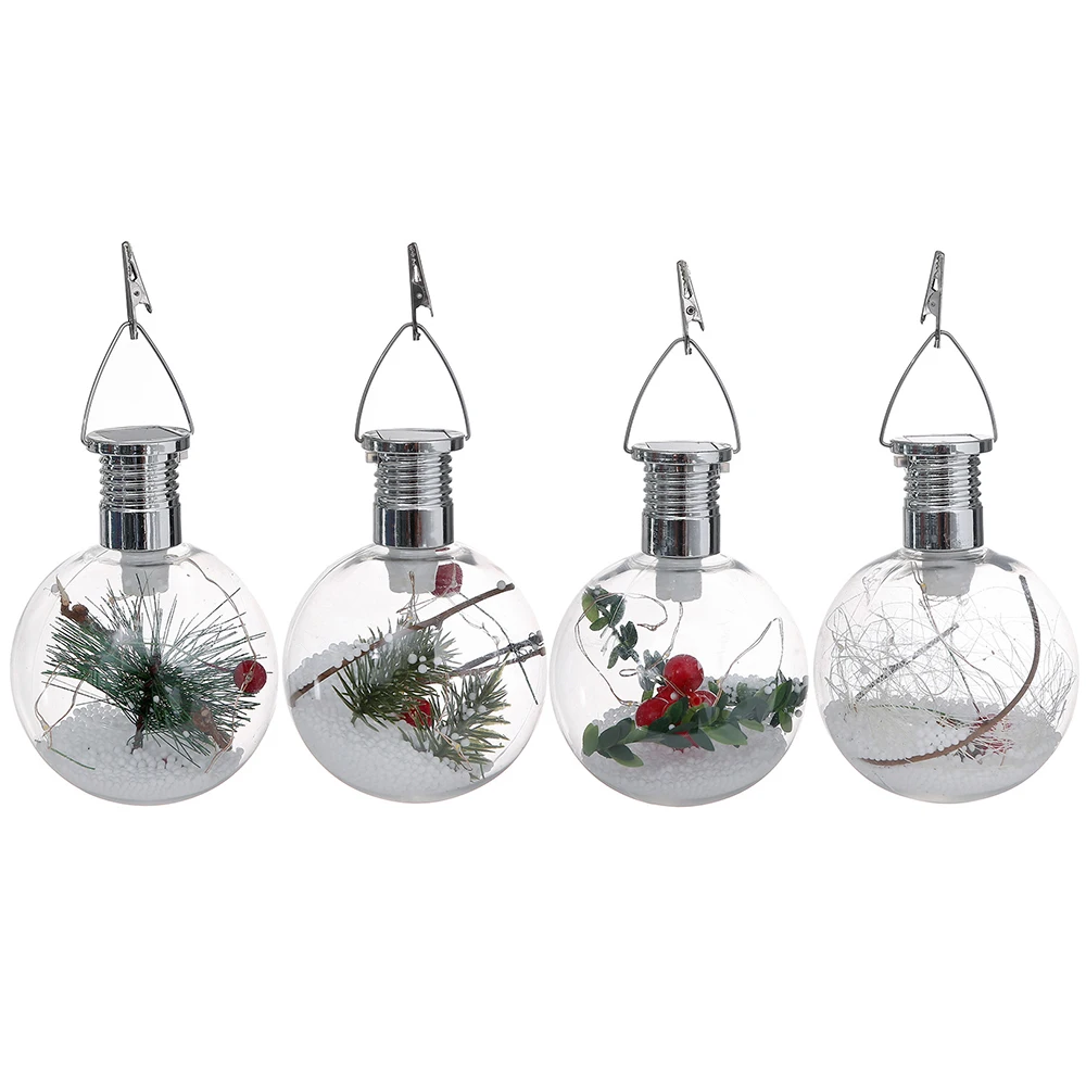 

2019 Christmas Decorative Light Lower Consumption Solar Bulbs Light Xmas Tree Hanging Pendant Bulbs For Navadad Christmas Decor