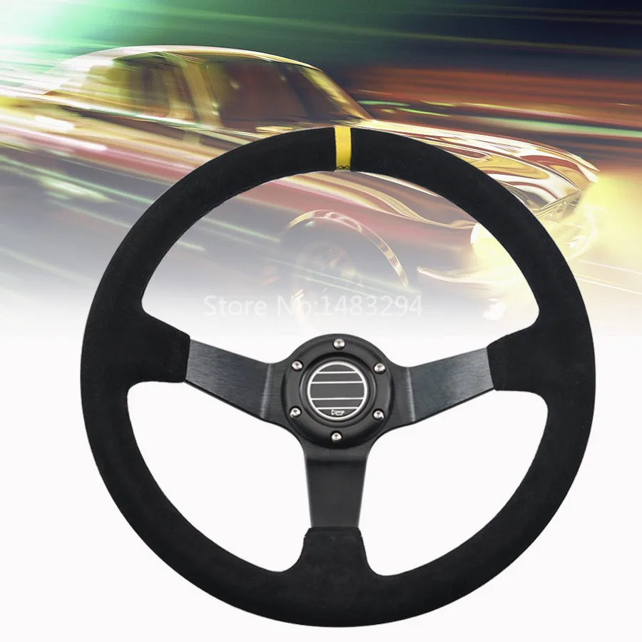 

347 мм Диаметр замша кожа дрейфующий Racer руль для V W Au di BMW Универсальный