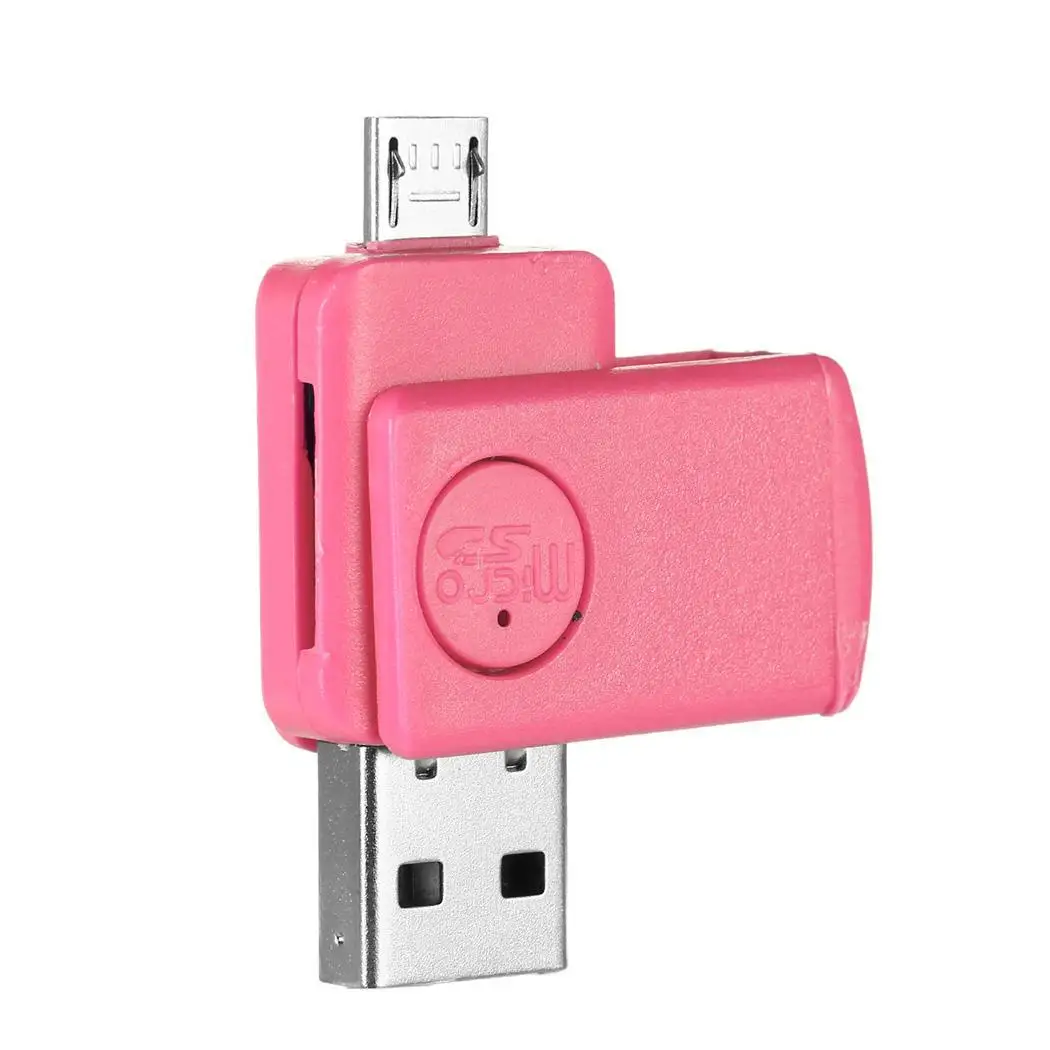 Micro OTG Смартфон USB2.0 компьютер Интерфейс карты TF белый розовый зеленый синий