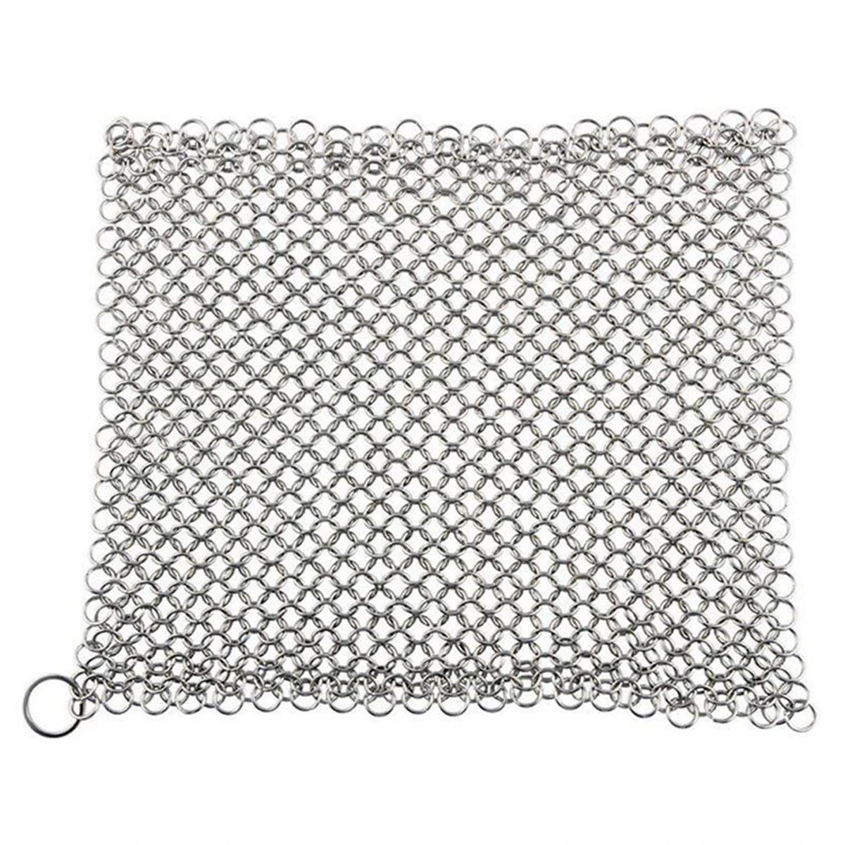 

Promotion! Silver Cast Iron Cleaner -Premium 316 Stainless Steel Chainmail Scrubber , 8x6 Inch