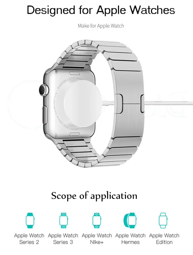 Беспроводное зарядное устройство для iWatch Series 2 3 USB магнитный зарядный кабель