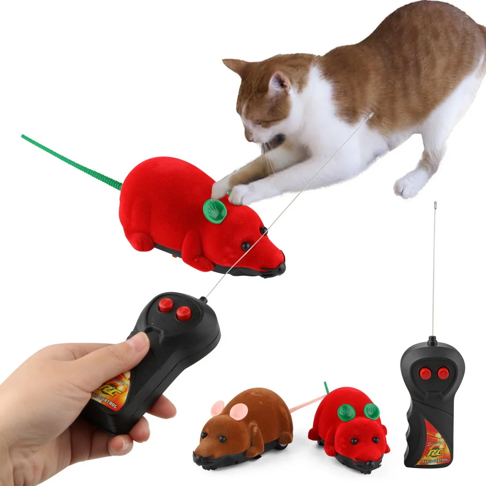 HOOMIN Беспроводной RC мышки для котов игрушки имитация Электрический Мышь Cat