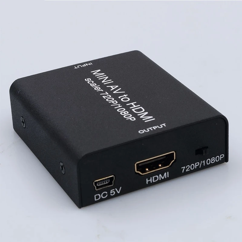 AABB-Mini HD 1080P HDMI 2AV видео конвертер коробка в RCA AV/CVSB L/R Поддержка NTSC PAL выход AV адаптер