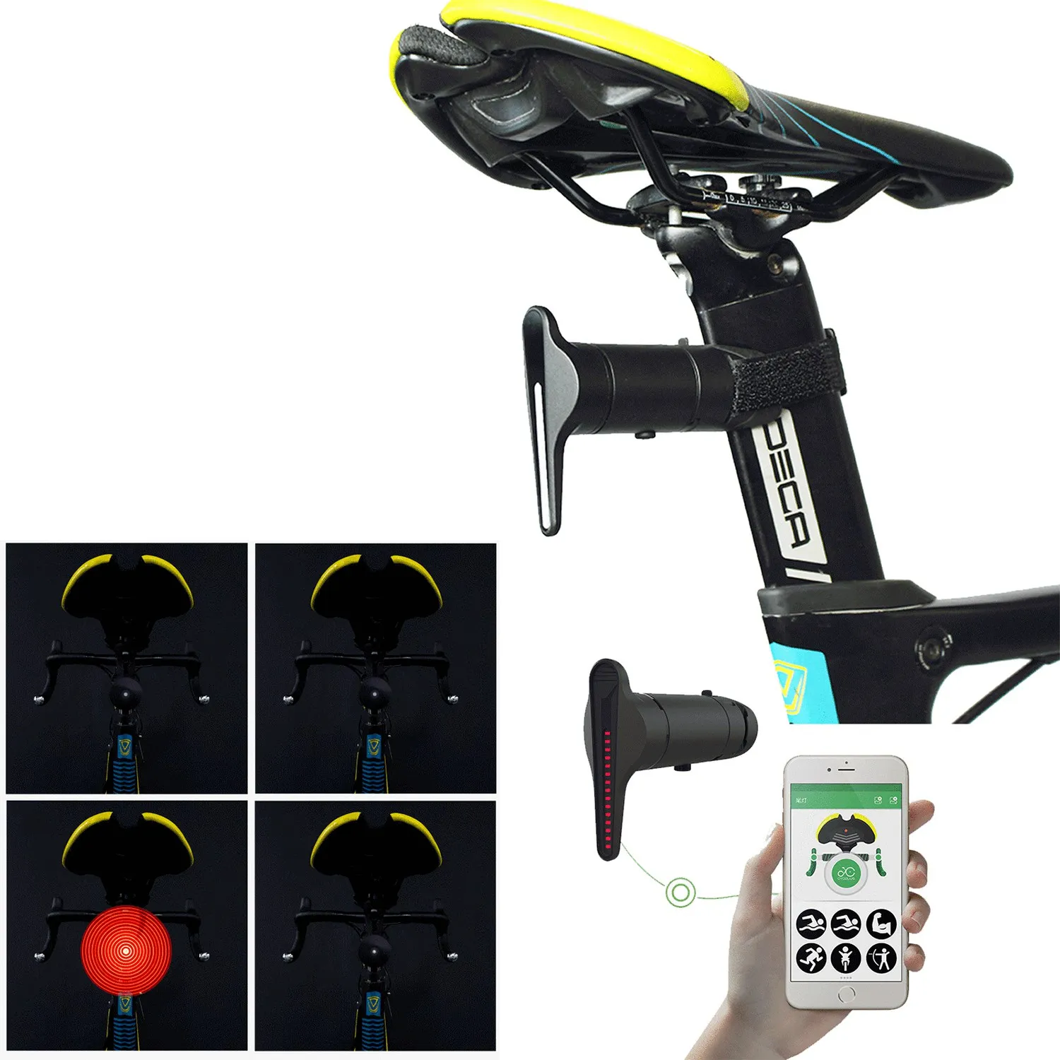 Bicycle And Motorcycle Electric Car Remote Control Tail Light Diy Picture Amazing Intelligent Steering | Спорт и развлечения