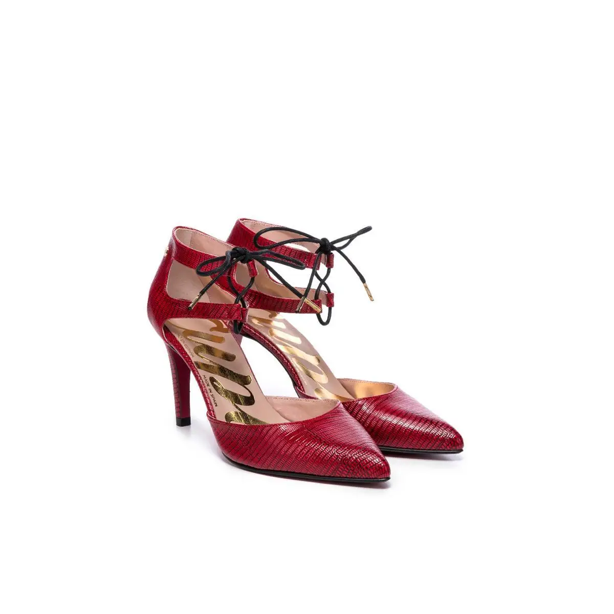 CUPLE-WOMAN-TEXTILE-HEEL сандалии-салон CORDON CHAROL гравировка красный- | Обувь