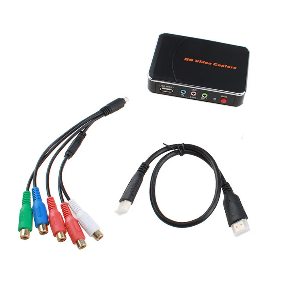 HD игровая видеозахвата 1080P HDMI YPBPR рекордер для xbox One/360 PS3/PS4 с одним щелчком без ПК