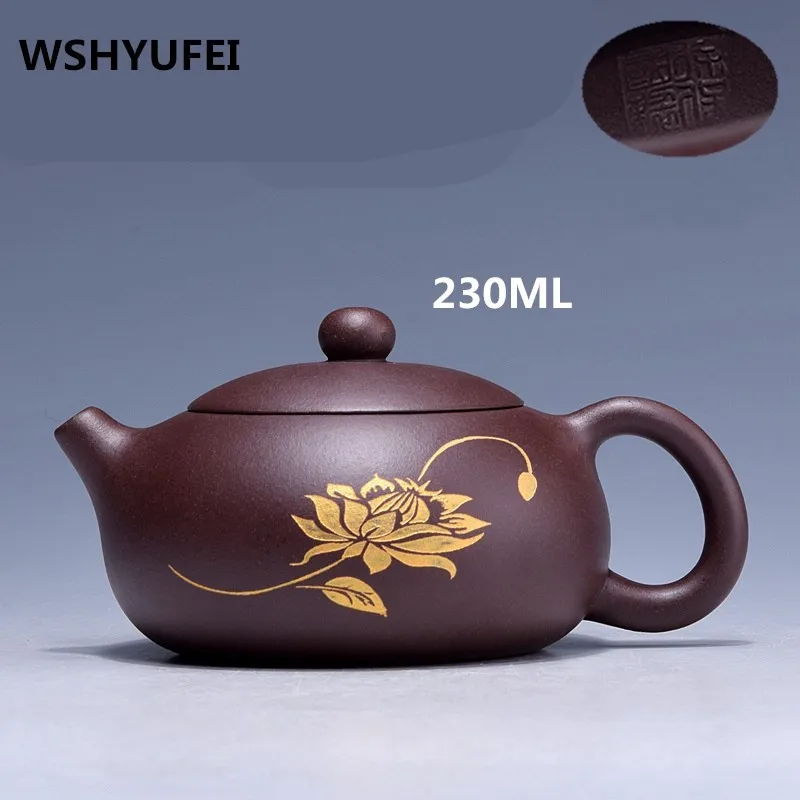 WSHYUFEI 230 мл все ручная работа yixing чайник нарисованный ворс руды Глиняный Чайник
