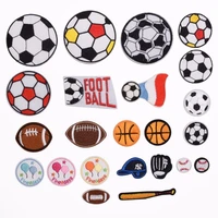 cartoon iron on football patches embroidered soccer stickers diy sport balls appliques for jeans clothes backpack motif badge