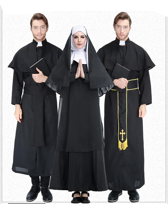 

Adult Easter Halloween Costume European religion Jesus Christ The Man Priest Father Monk Cosplay Carnival Party Fancy Dress
