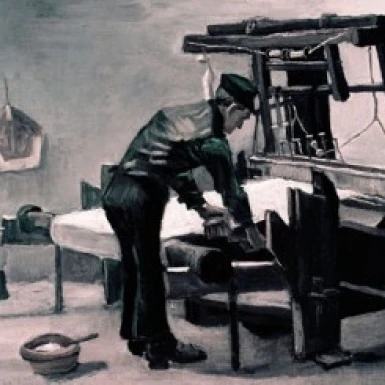 Weaver at loom by Vincent van Gogh 1853 1890 печать плакатов (24x36)|Таблички и знаки| |