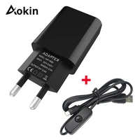 dc 5v 2 5a power supply eu power charger adapter supply micro usb charging cable with switch for arduino raspberry pi 3 2