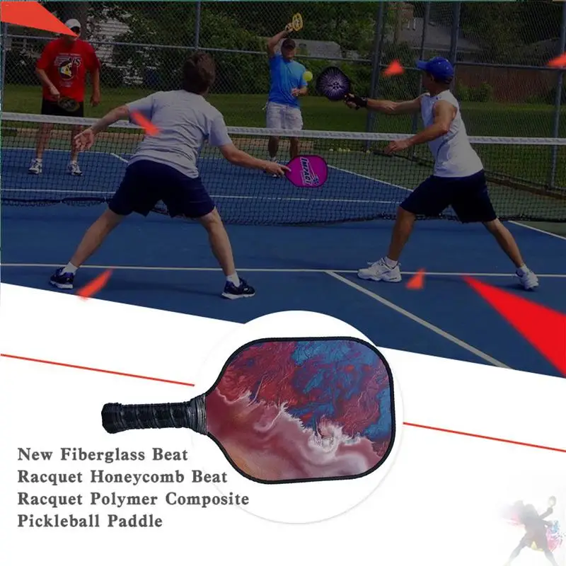 Новый Pickleball Весло красочные стекловолокно Beat ракетка соты полимер композитный