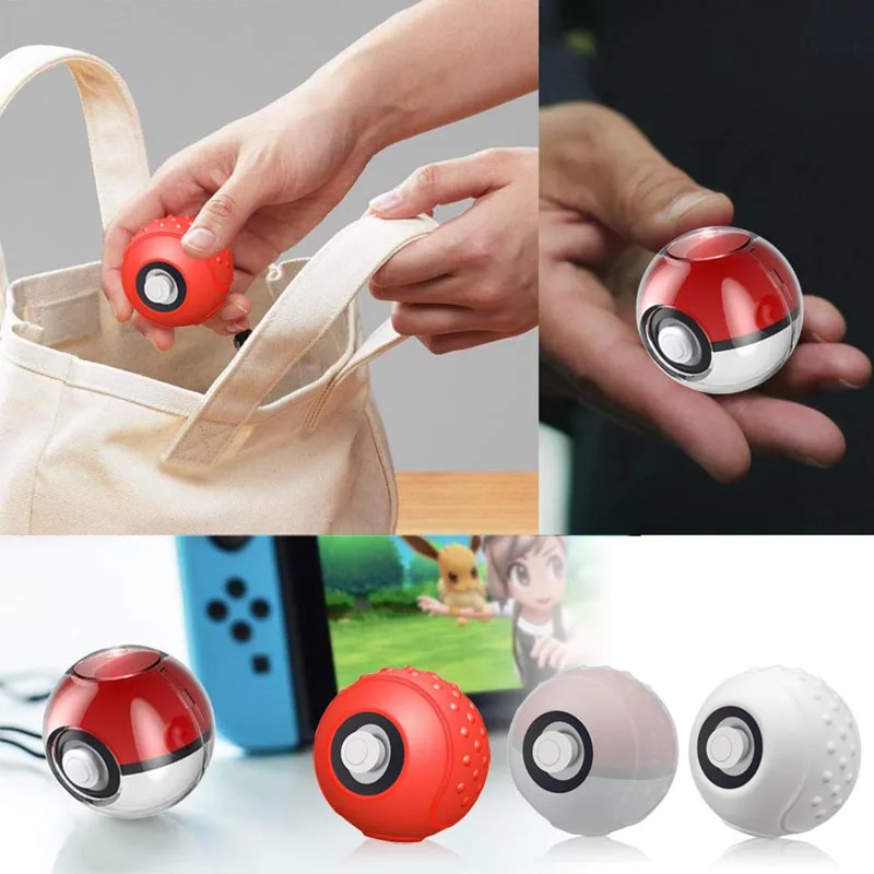 Портативный чехол для переноски мяча силиконовый Nintend Switch NS Poke Ball Plus контроллер
