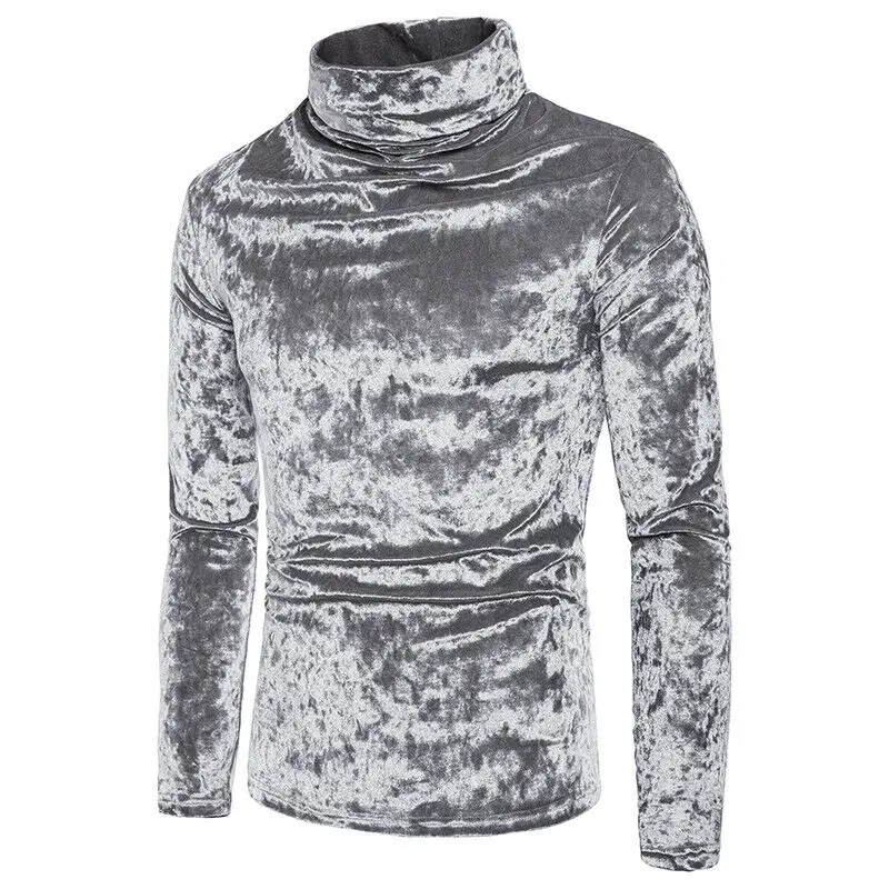

Fashion Mens Roll Turtle Neck Pullover Slim Knitted Jumper Tops Sweater