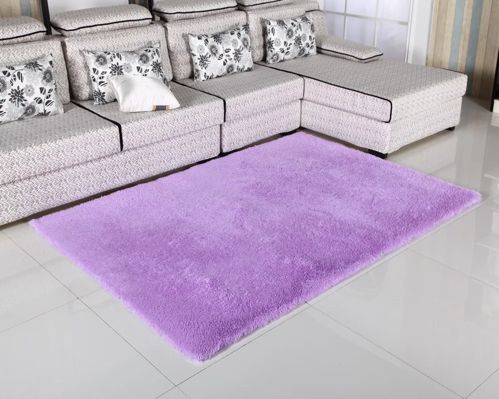 Living room/bedroom Rug Antiskid soft 150cm * 200 cm carpet modern mat purpule white pink gray 11 color | Дом и сад