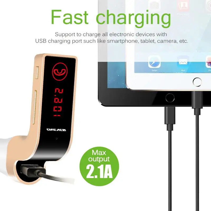4 в 1 Handfree беспроводной Bluetooth FM передатчик G7 + AUX модулятор Автомобильный комплект