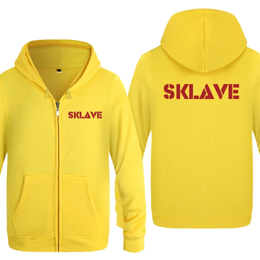 Sklave креативные толстовки с надписью мужские 2018 флисовые кардиганы на молнии