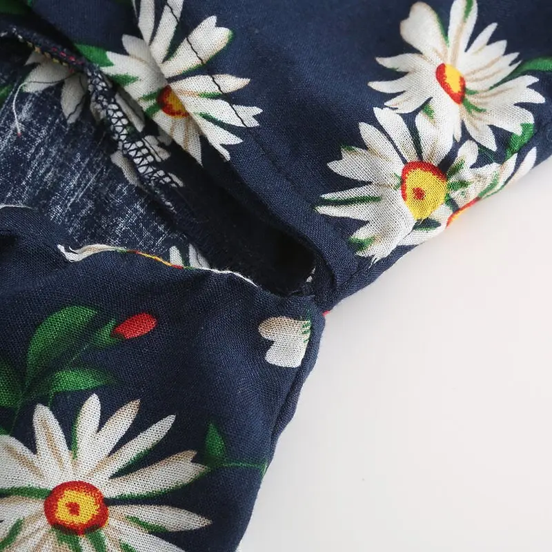 Boho Цветочный принт мини платья для женщин Лето 2019 Сексуальная выдалбливают