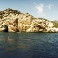 Pirates Cave in the Mediterranean sea Sunken City Kekova Antalya Province Turkey Poster Print (36 x 13) | Дом и сад