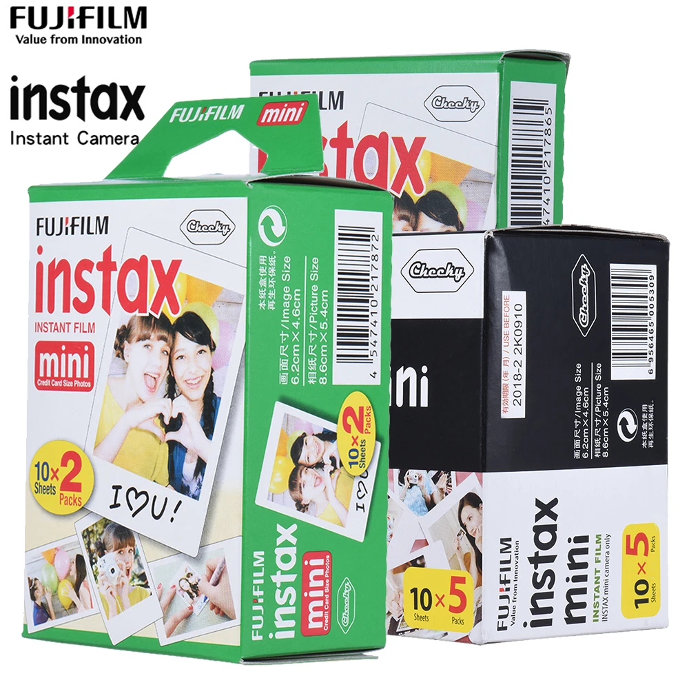 Белая фотопленка Fujifilm Instax Mini 20/50 листов фотоальбом мгновенная печать для