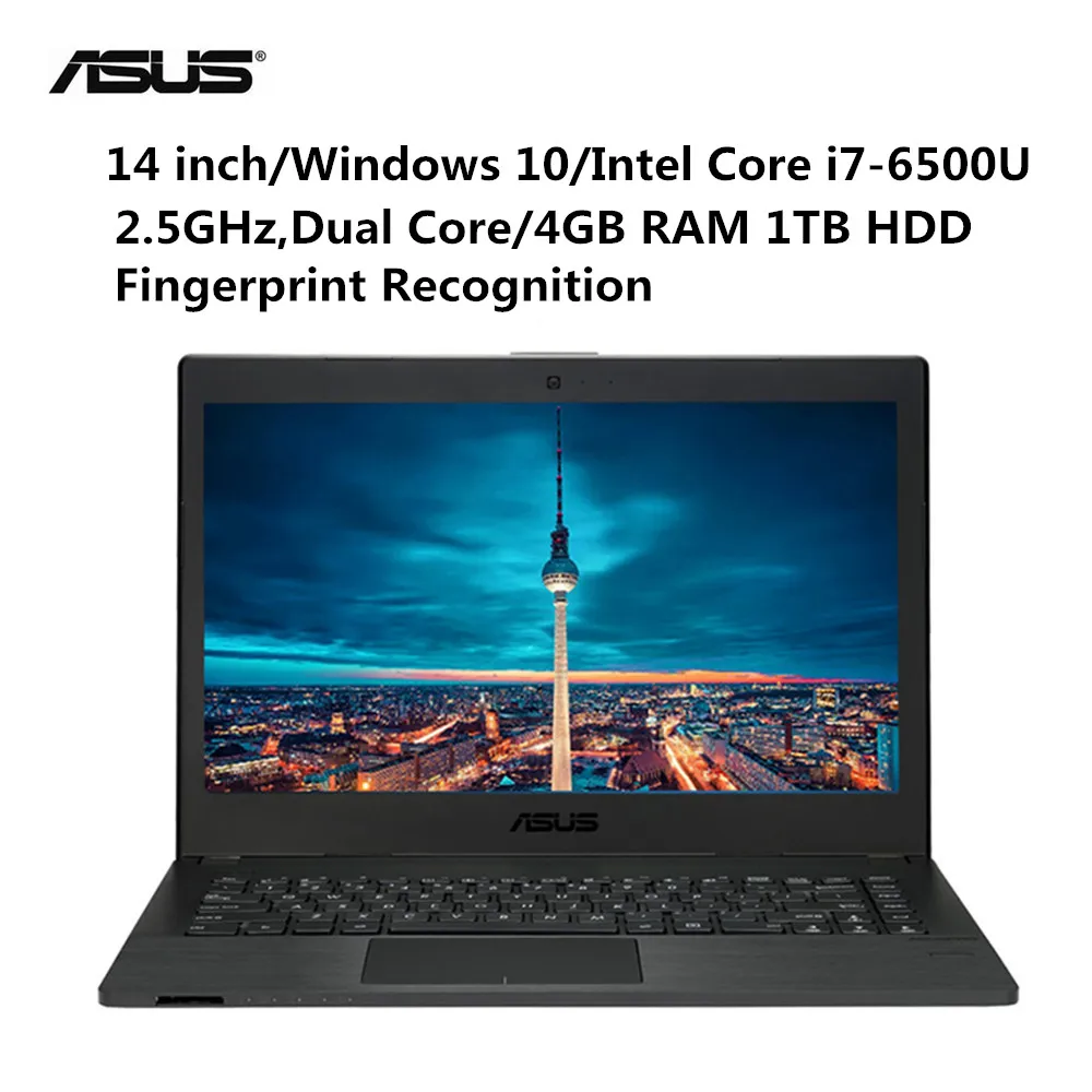 ASUS P453UJ6500 Тетрадь 14 &quotWindows 10 Pro Intel Core i7 6500U Dual 2 5 GHz 4 GB Оперативная память 1 ТБ HDD