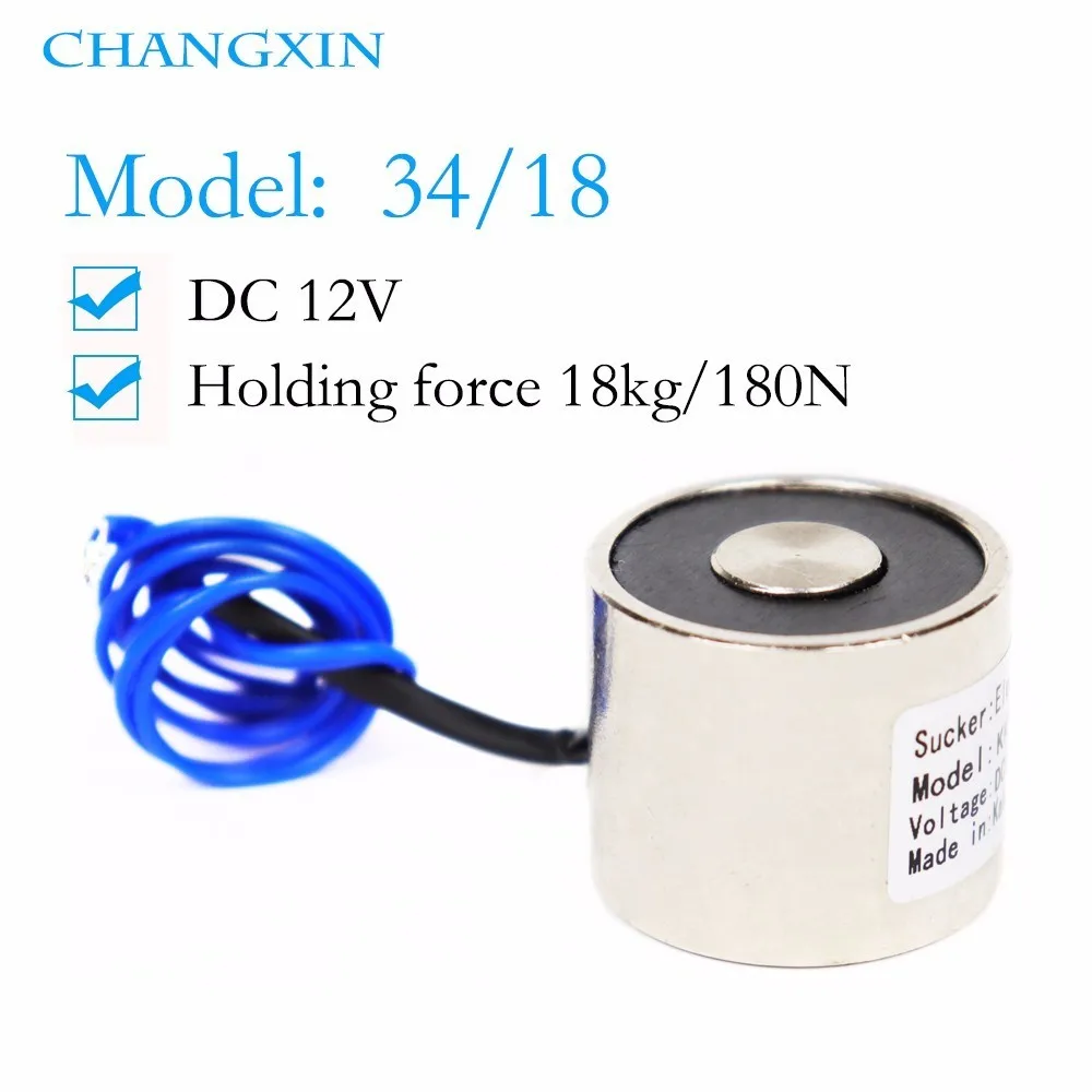 34*18 мм всасывание 18 кг 180n Dc 12 В мини Электромагнитный Электромагнит Электрический Подъемный электромагнит сильная фиксация Diy 12 В