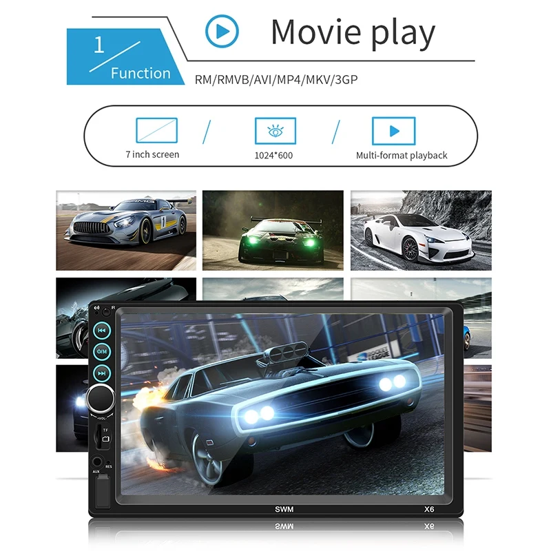 Универсальный 2 Din Автомобильный мультимедийный плеер авторадио стерео 7 дюймов