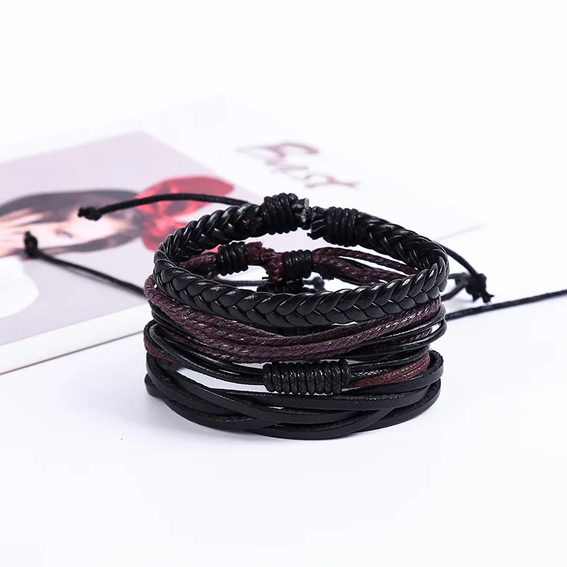 Дропшиппинг браслеты и мужские кожаные Pulseira Masculina ювелирные изделия Шарм Bileklik