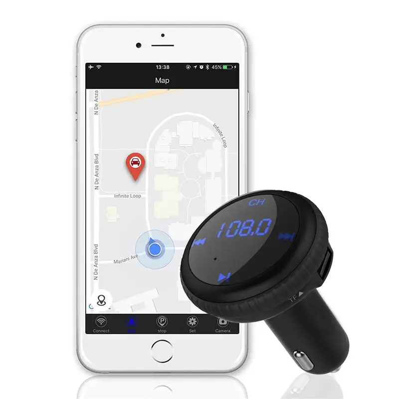 LCD беспроводной Bluetooth fm передатчик автомобильное зарядное устройство MP3