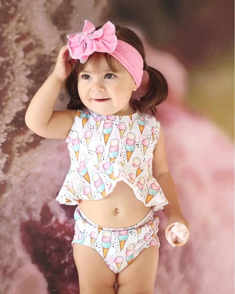 Emmababy топ с принтом мороженого для новорожденных девочек шорты Трусы 3 шт. наряды