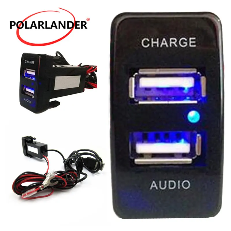 Новый разъем приборной панели сотового телефона 2.1A двойной USB Автомобильное