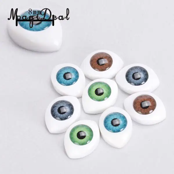 4 Color 8Pcs Oval Hollow Back Plastic Eyes for Plush Animal Doll Mask DIY Craft Accessory Children Toys 8mm | Игрушки и хобби