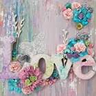 Love Flower Letter 5d DIY Алмазная вышивка крестиком полностью квадратнаякруглая Алмазная вышивка мозаика подарок на день Святого Валентина