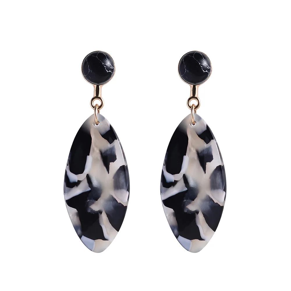 Acrylic Earrings 2019 Women Earring Bohemian Big Leopard Pendant Statement Fashion Water Drop Luxury Jewelry Accessories | Украшения и