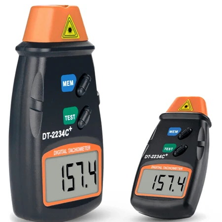 DT2234C + Ручной ЖК цифровой бесконтактный Лазерный Фото Тахометр RPM измеритель