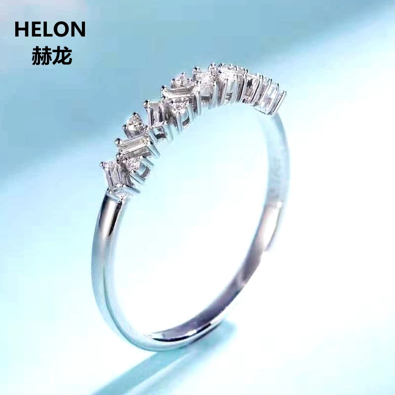 Женское Обручальное кольцо с натуральными бриллиантами 0.16ct SI/H однотонное