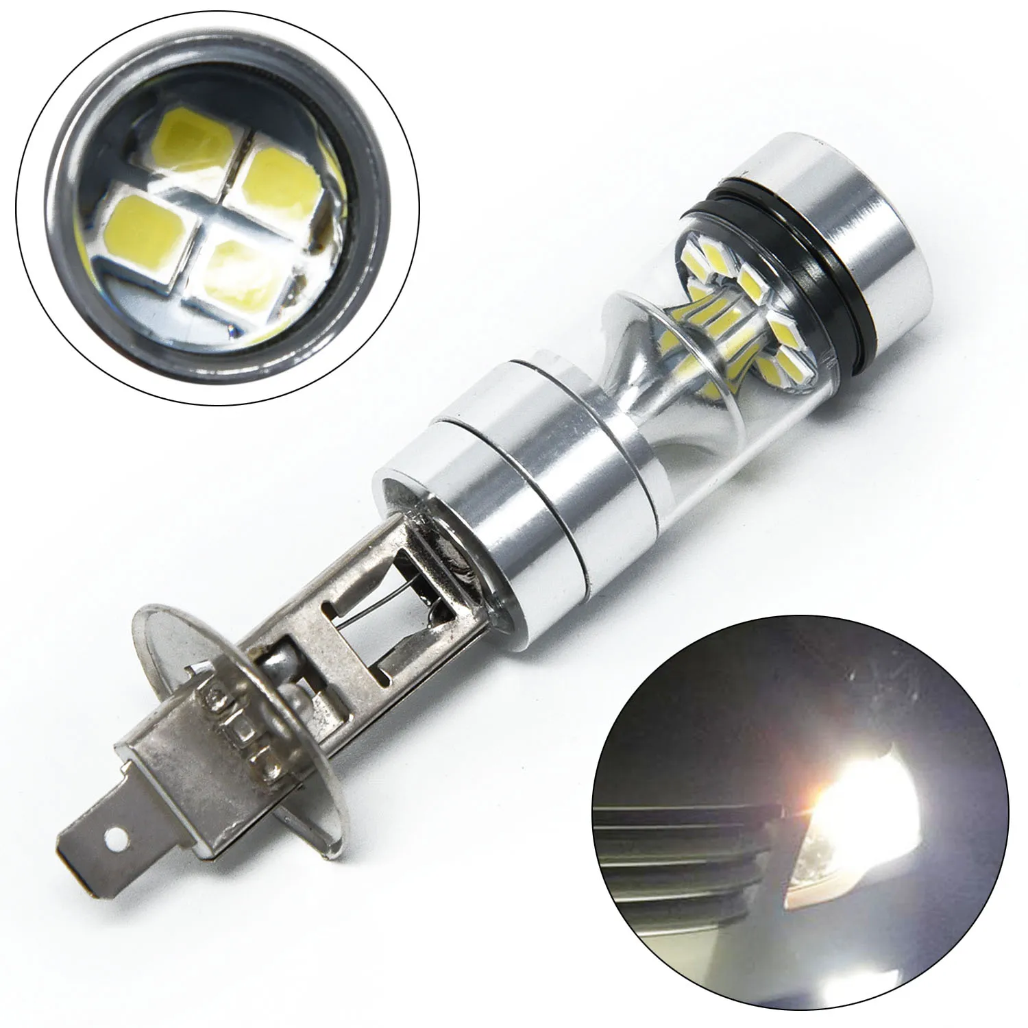 2 шт. 100 Вт светодиодный 20 SMD проектор Противотуманные фары DRL Лампочки HID белые