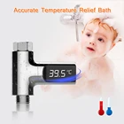 Светодиодный бытовой водный термометр для душа, самогенерирующий измеритель температуры воды