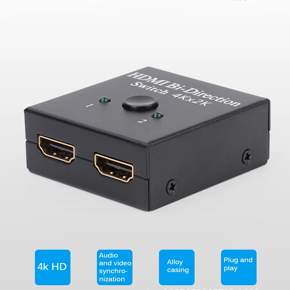 2 входа 1 выход HDMI переключатель двунаправленный сплиттер поддерживает 4K 2K 3D 1080P HD