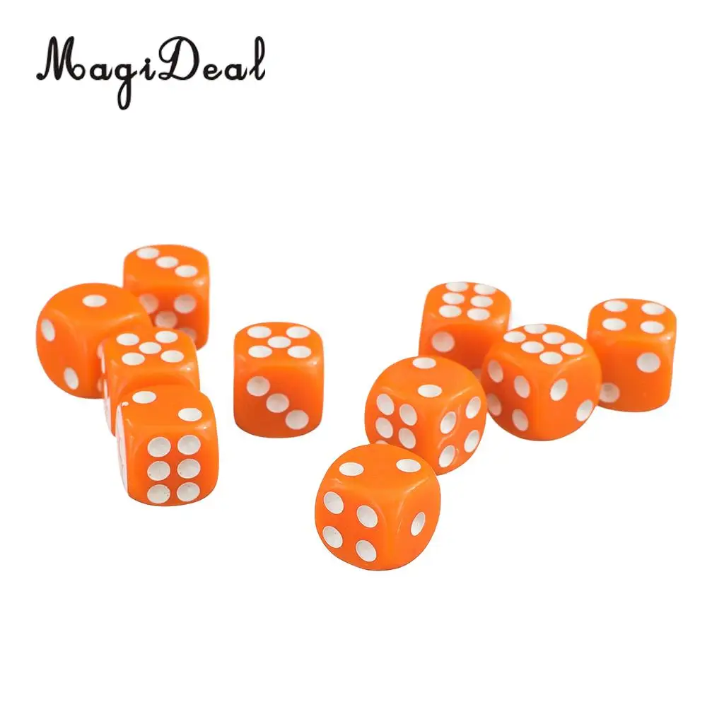 MagiDeal 50x12 мм Непрозрачные Акриловые шестигранные кости D6 для друзей семьи